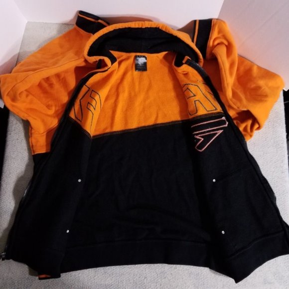 FXR Outdoor/Racing Orange & Black Zip-Up Hoodie - Picture 6 of 8